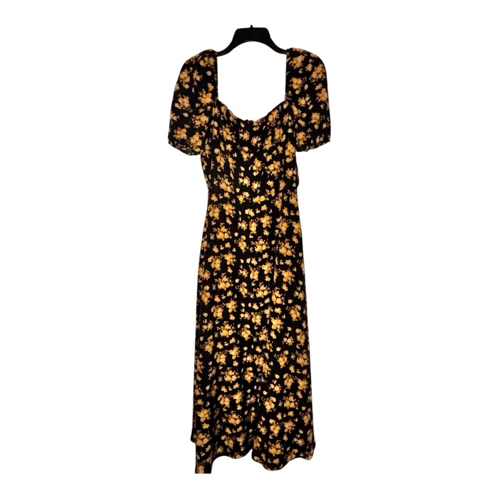SHEIN Black and Gold Floral Maxi Dress - Picture 3 of 3